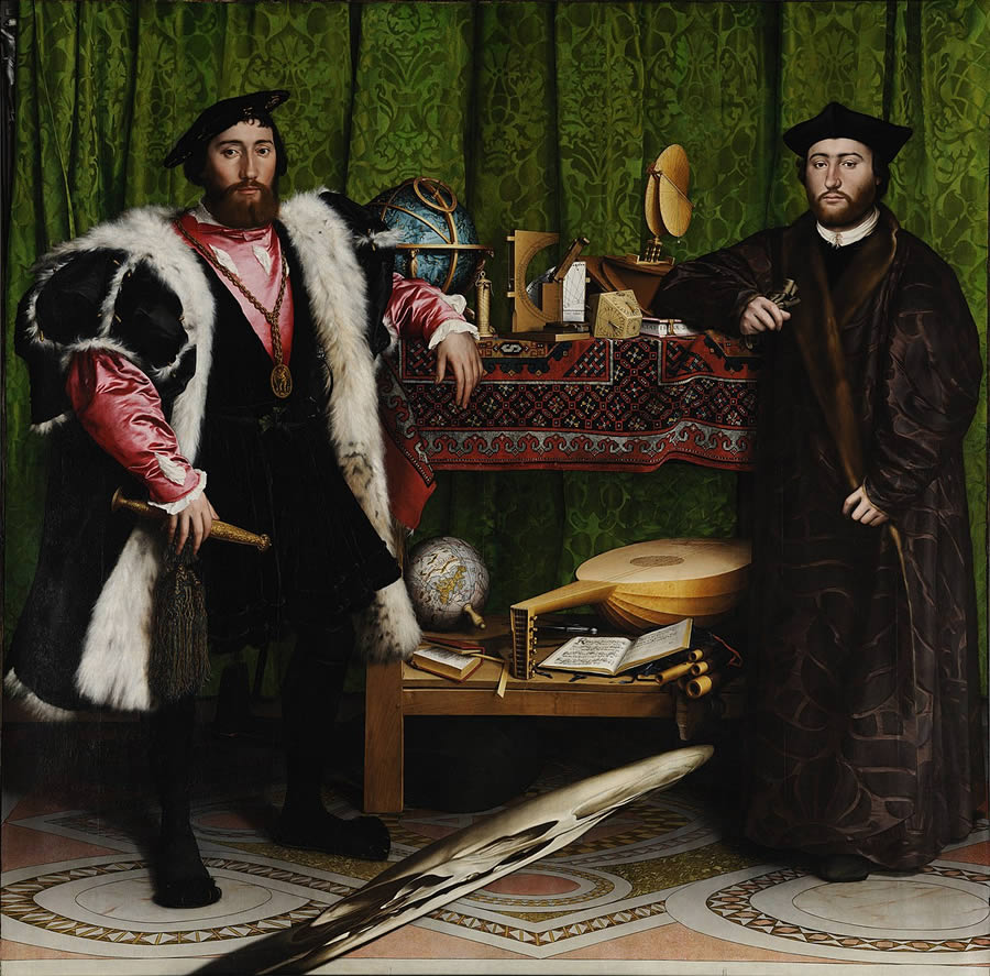 The Ambassadors by Hans Holbein the Younger - Iconic Paintings That Reveal Hidden Meanings and Secrets