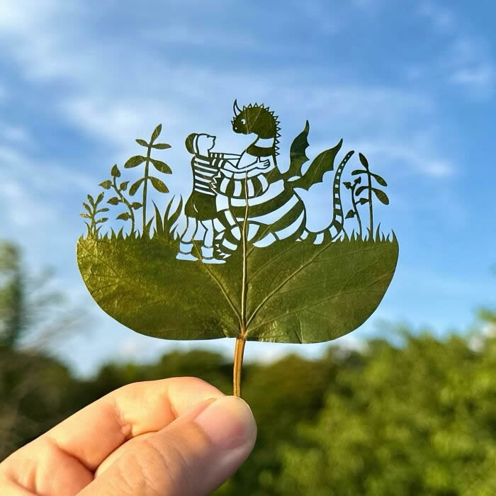 Hand-Carved Leaf Art By Lito