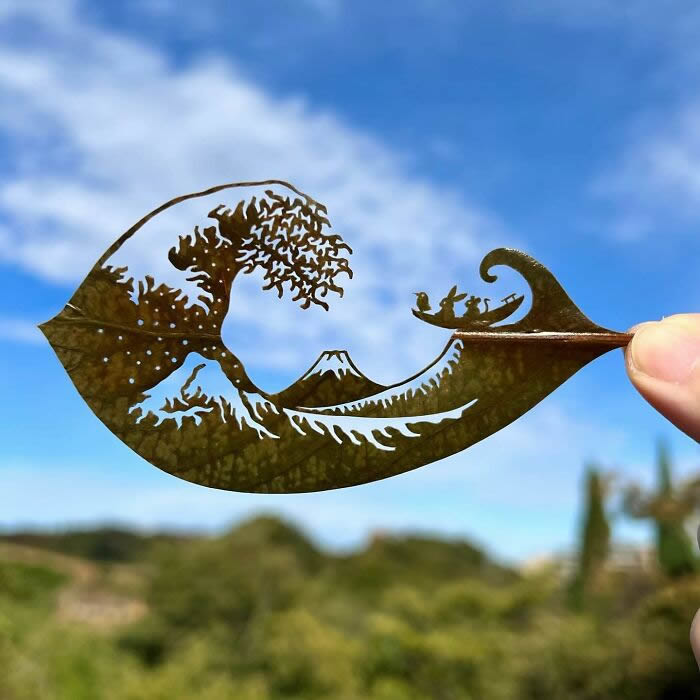 Hand-Carved Leaf Art By Lito