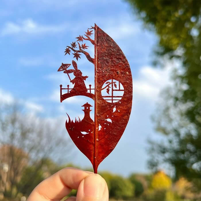 Hand-Carved Leaf Art By Lito