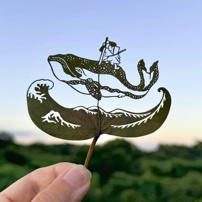 Hand-Carved Leaf Art By Lito