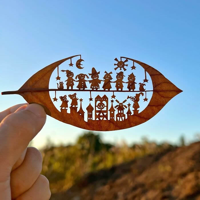 Hand-Carved Leaf Art By Lito