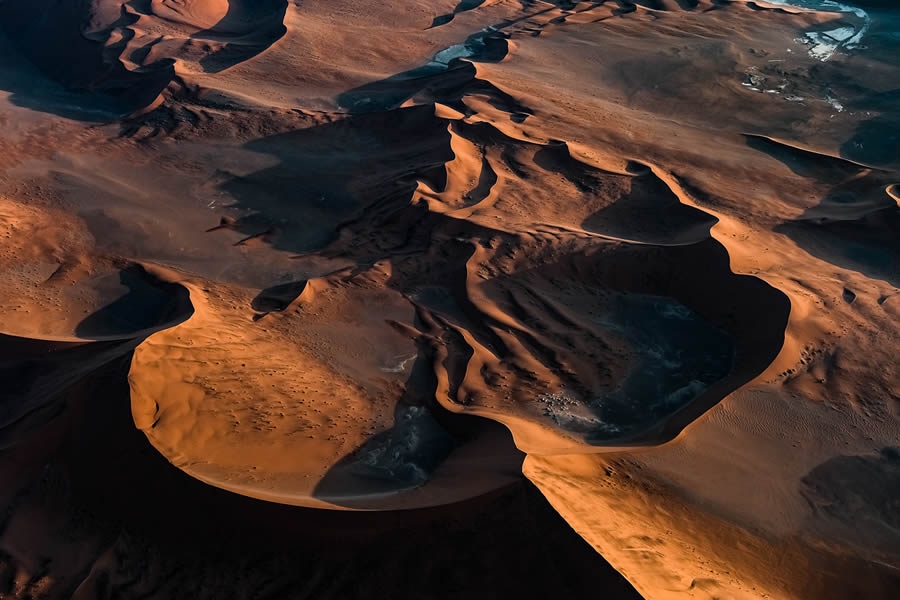 Aerial Landscape Photos of Namibia Iconic Sand Dunes by Tom Hegen