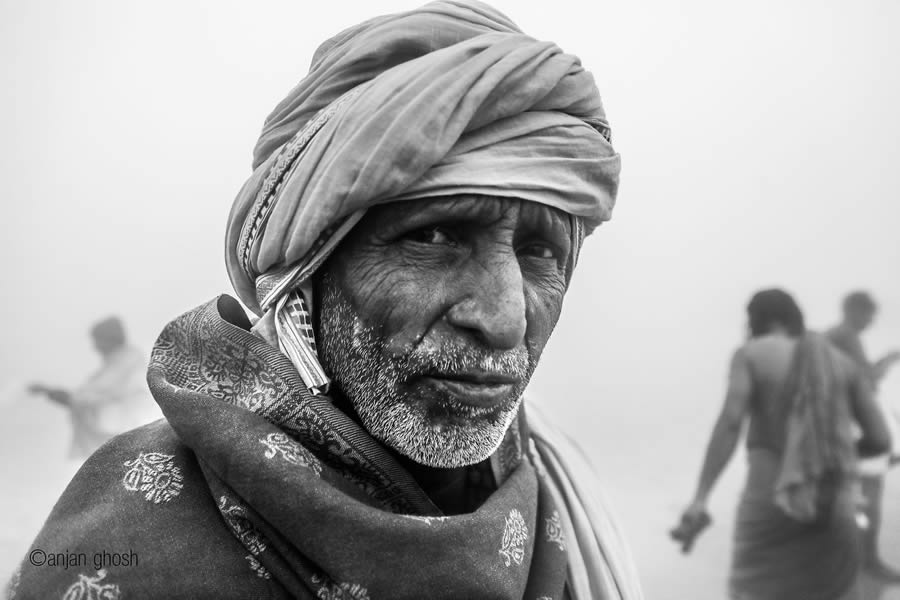 Ganges River Makar Sankranti by Anjan Ghosh