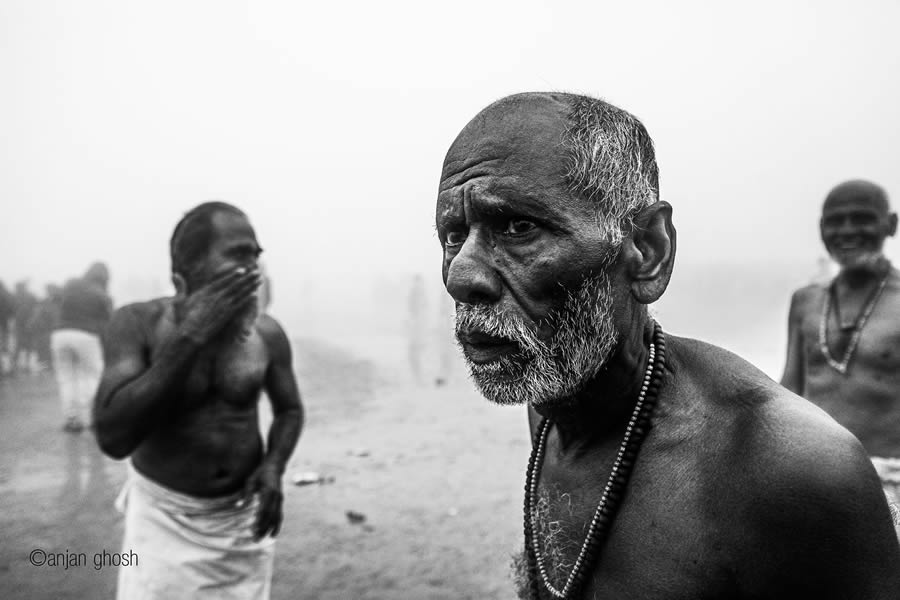 Ganges River Makar Sankranti by Anjan Ghosh