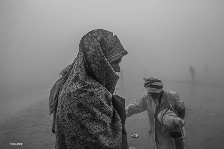 Ganges River Makar Sankranti by Anjan Ghosh