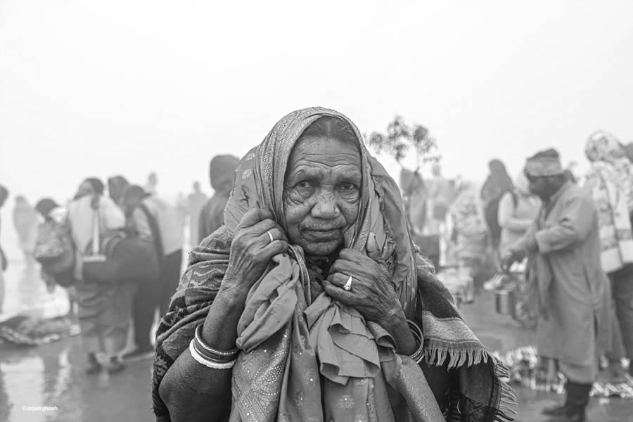 Ganges River Makar Sankranti by Anjan Ghosh