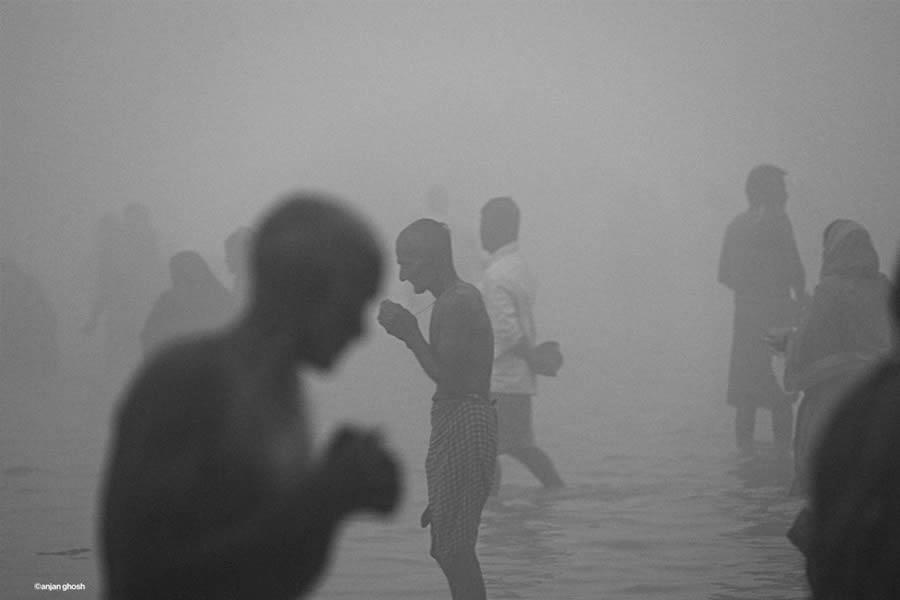 Ganges River Makar Sankranti by Anjan Ghosh