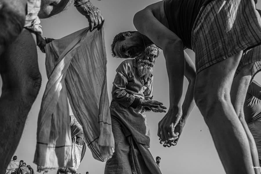 Ganges River Makar Sankranti by Anjan Ghosh