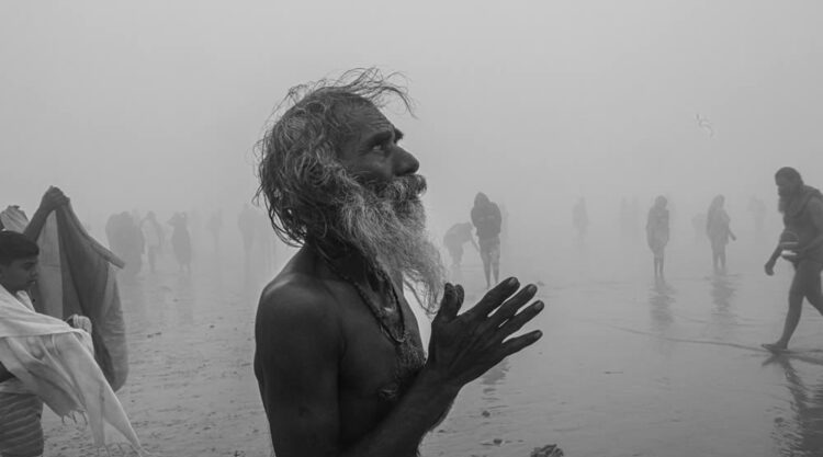 Ganges River Makar Sankranti by Anjan Ghosh