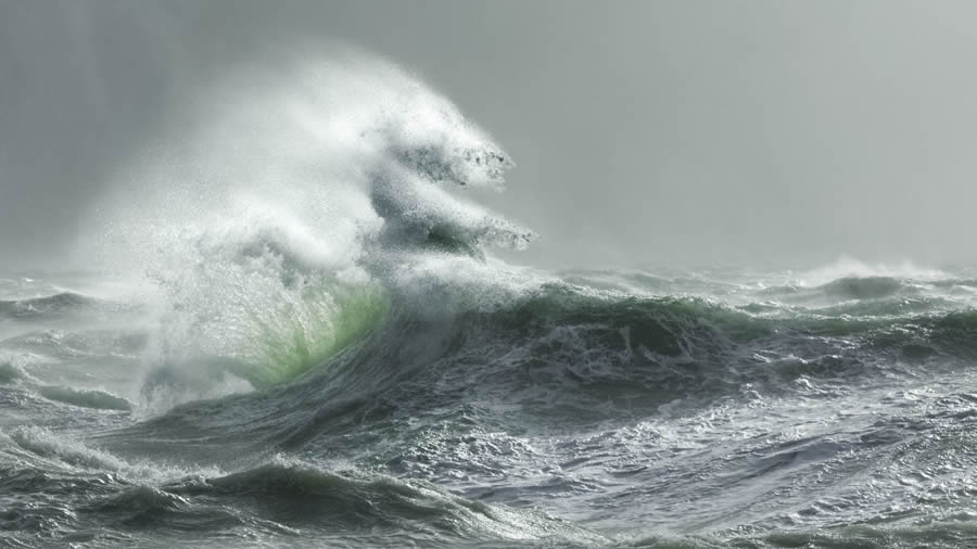 Power and Beauty of Storm Waves by Rachael Talibart