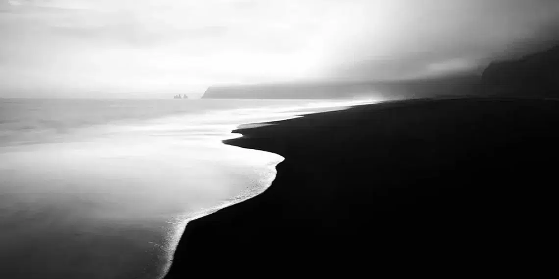 black and white landscape photography