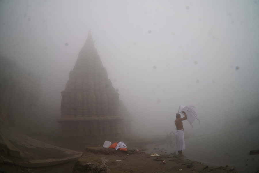 Varanasi in Winter Fog by Manish Khattry