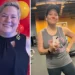 A woman's before and after weight loss transformation photos