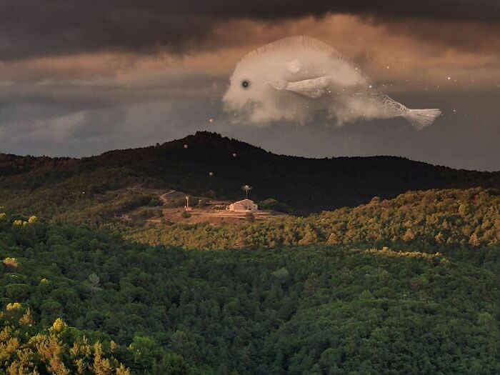 Serene Landscapes with Hauntingly Beautiful Cloud Illustrations by Vorja Sanchez