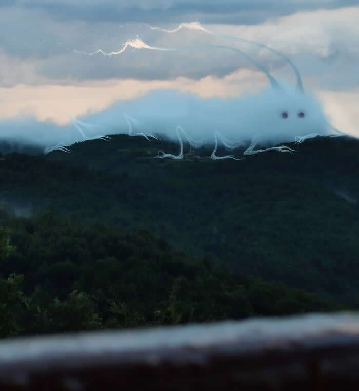 Serene Landscapes with Hauntingly Beautiful Cloud Illustrations by Vorja Sanchez