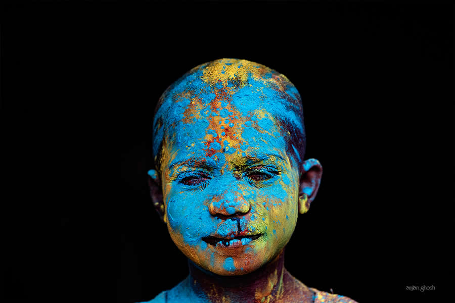 Joy of Children Celebrating Holi in a Rural Bengal Village