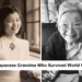 Then and now portrait of a Japanese grandmother who survived World War II