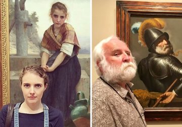 Museum Visitors Finding Their Doppelgangers in Artworks