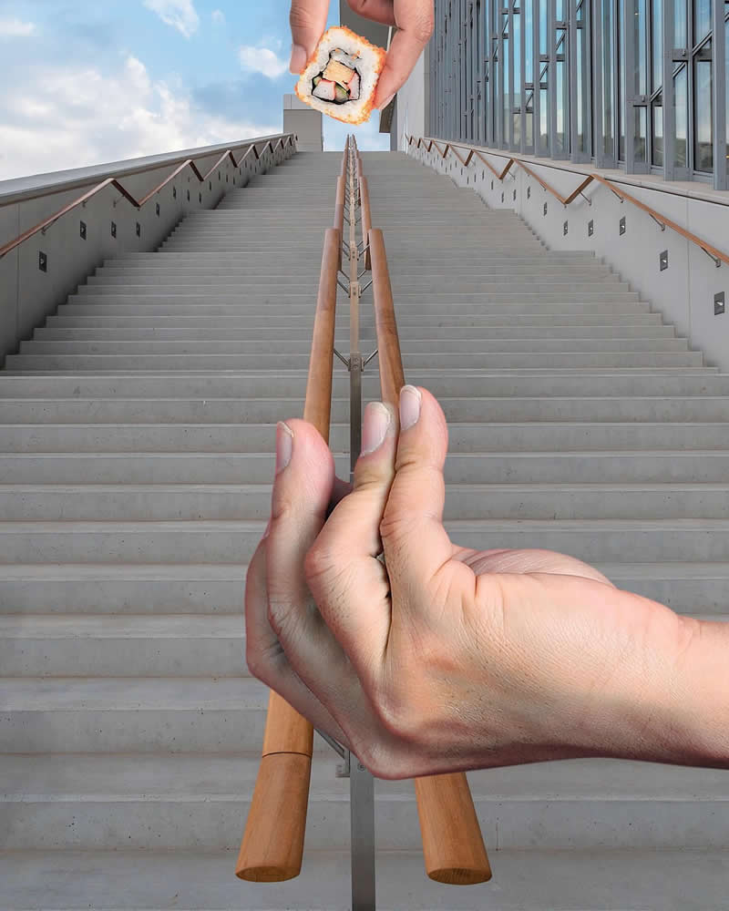Playful Creative Perspective Photos by Hugo Suissas
