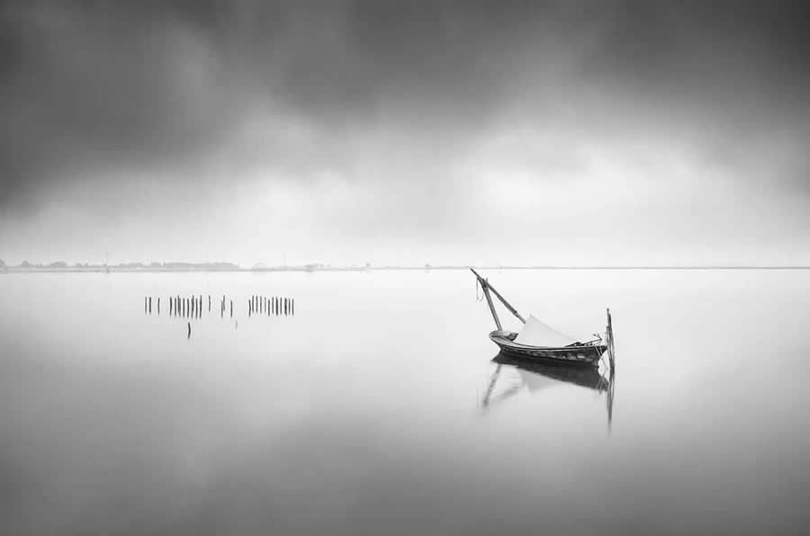 Inspiring Black and White Photos of Mesolongi Lagoon by George Digalakis
