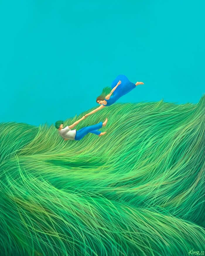 Tranquil Artworks by South Korean Artist Mulgil Kim