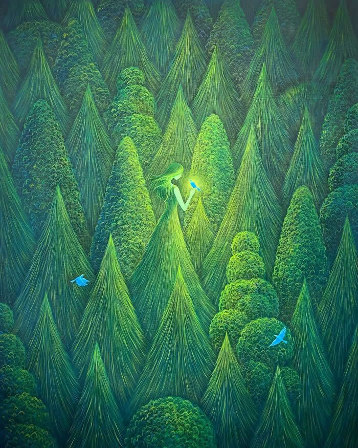 Tranquil Artworks by South Korean Artist Mulgil Kim
