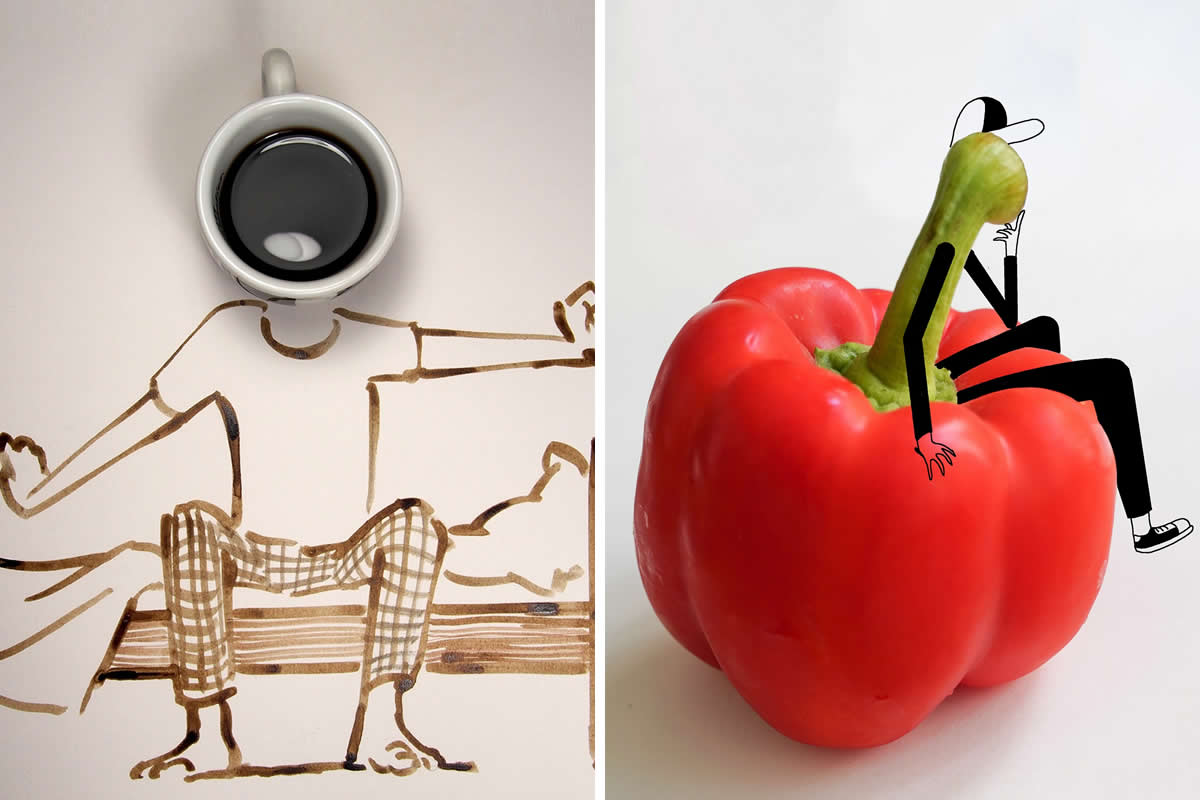 23 Playful Abstract Compositions by Christoph Niemann That Transform Everyday Objects into Art