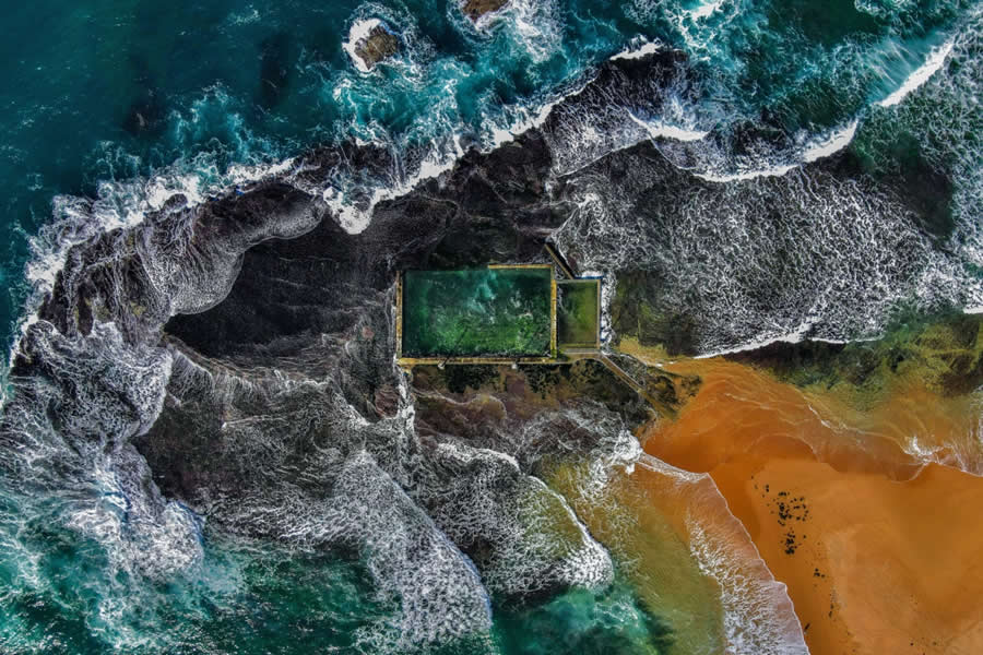 Ocean Pool by Neil Bennett - Drone Photo Awards 2025 Winners