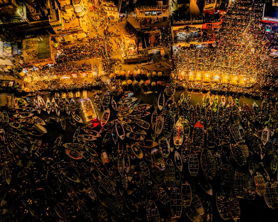 Aarti Under the Stars by Thibault Gerbaldi - Drone Photo Awards 2025 Winners