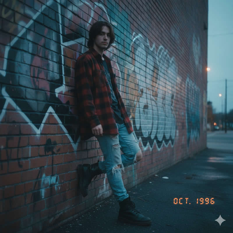 The 1990s Grungy Snapshot - Gemini AI Prompts Turn Your Photos to Perfect Retro