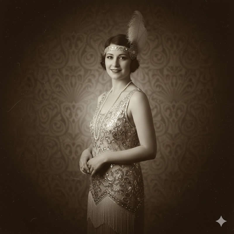 1920s Great Gatsby Glamour - Gemini AI Prompts Turn Your Photos to Perfect Retro