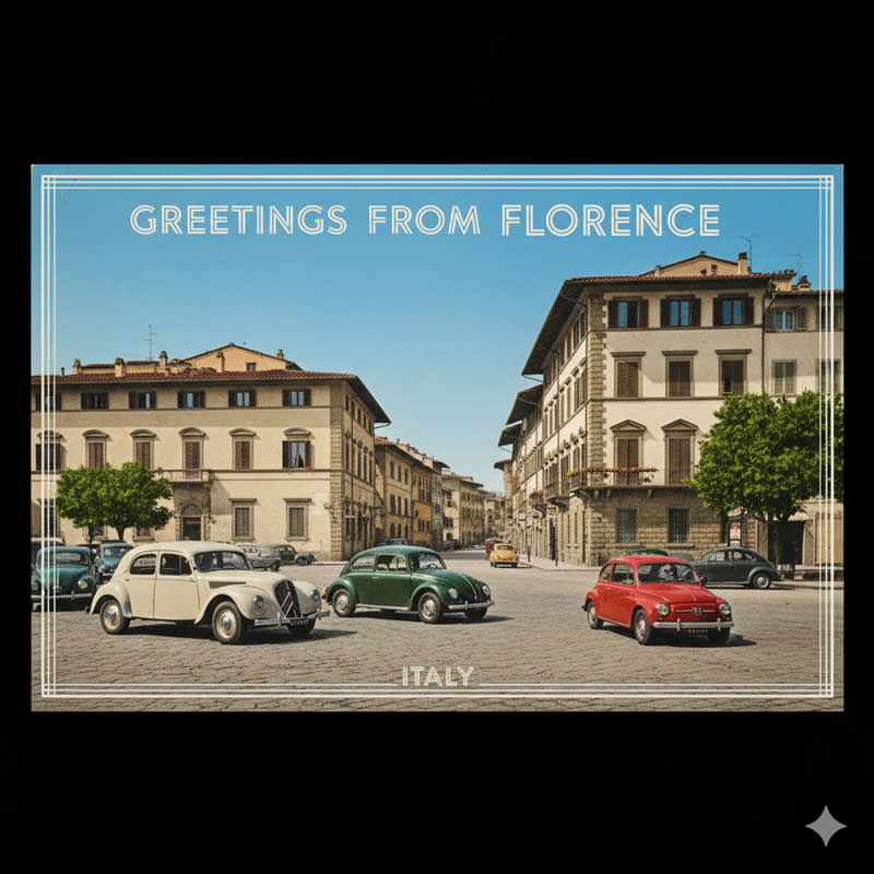 Vintage Travel Postcard - Gemini AI Prompts Turn Your Photos to Perfect Retro