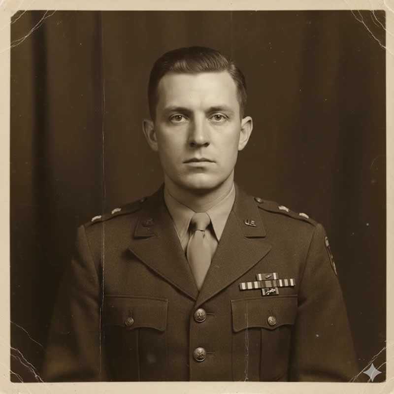 World War II Era Sepia Portrait - Gemini AI Prompts Turn Your Photos to Perfect Retro