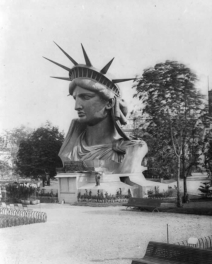 The Statue of Liberty as it arrived in New York City in 1885