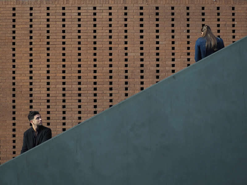 On the escalator by Alex Sommer - 2025 Minimalist Photography Awards Street Winners