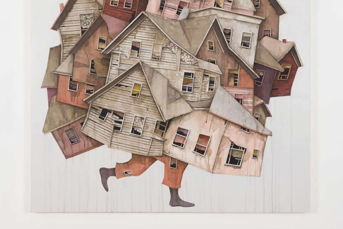 A Surreal Journey of Houses in Motion by American Artist Seth Clark