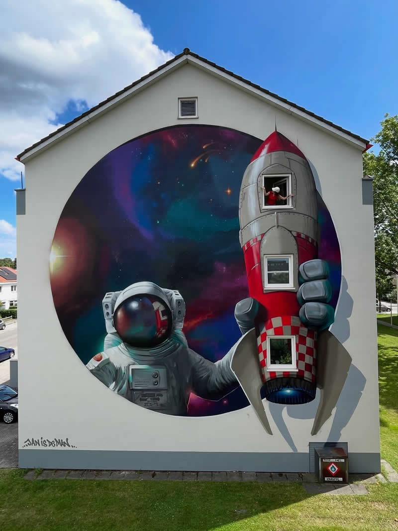 Stunning Mural Art of Walls by Dutch Artist Jan Is De Man