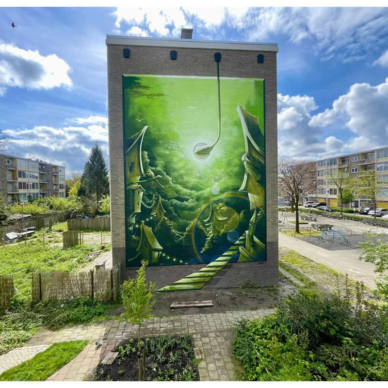 Stunning Mural Art of Walls by Dutch Artist Jan Is De Man