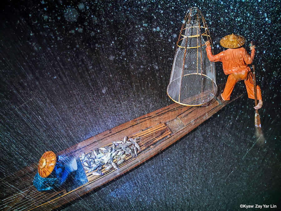 Fishing in raining season by Kyaw Zay Yar Lin