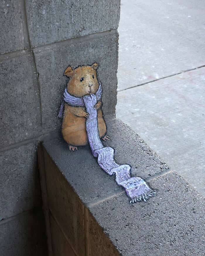 Magical Sidewalk Artworks by David Zinn That Bring Streets to Life