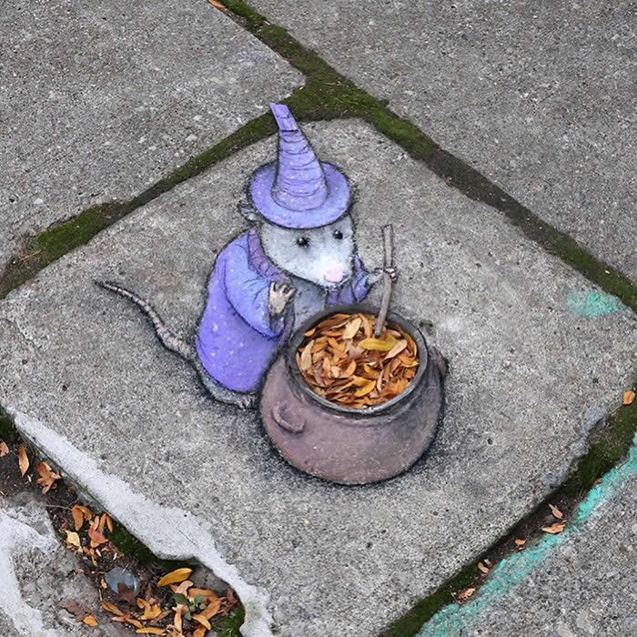 Magical Sidewalk Artworks by David Zinn That Bring Streets to Life