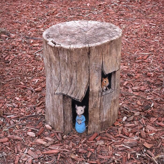 Magical Sidewalk Artworks by David Zinn That Bring Streets to Life