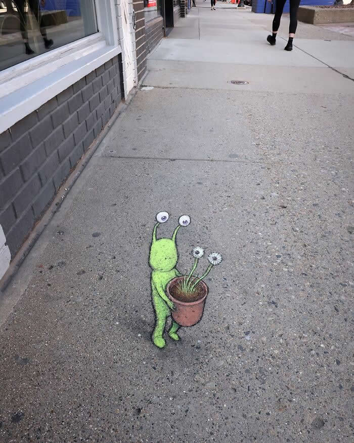 Magical Sidewalk Artworks by David Zinn That Bring Streets to Life