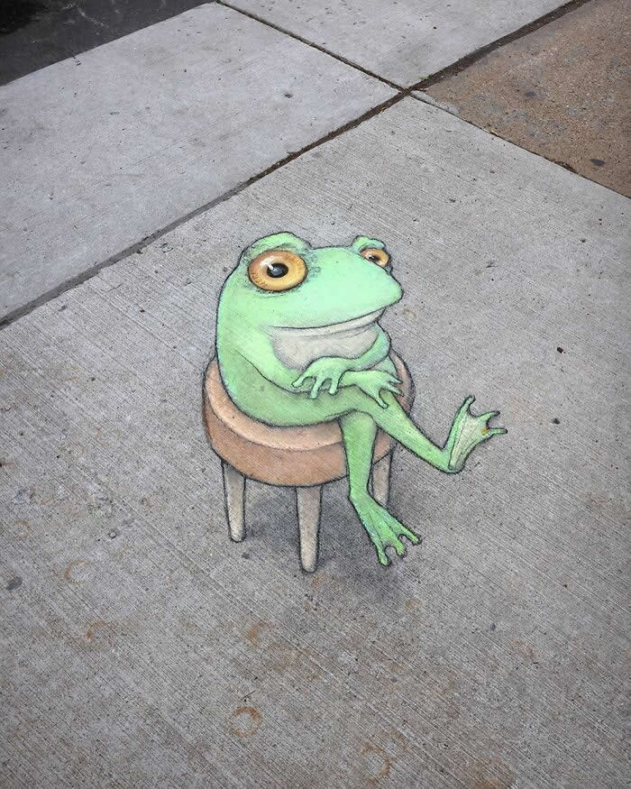 Magical Sidewalk Artworks by David Zinn That Bring Streets to Life
