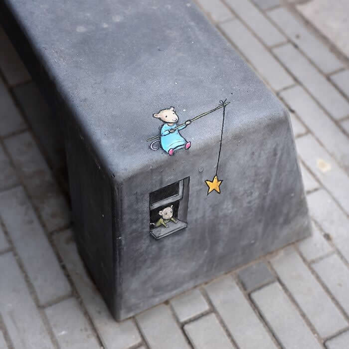 Magical Sidewalk Artworks by David Zinn That Bring Streets to Life
