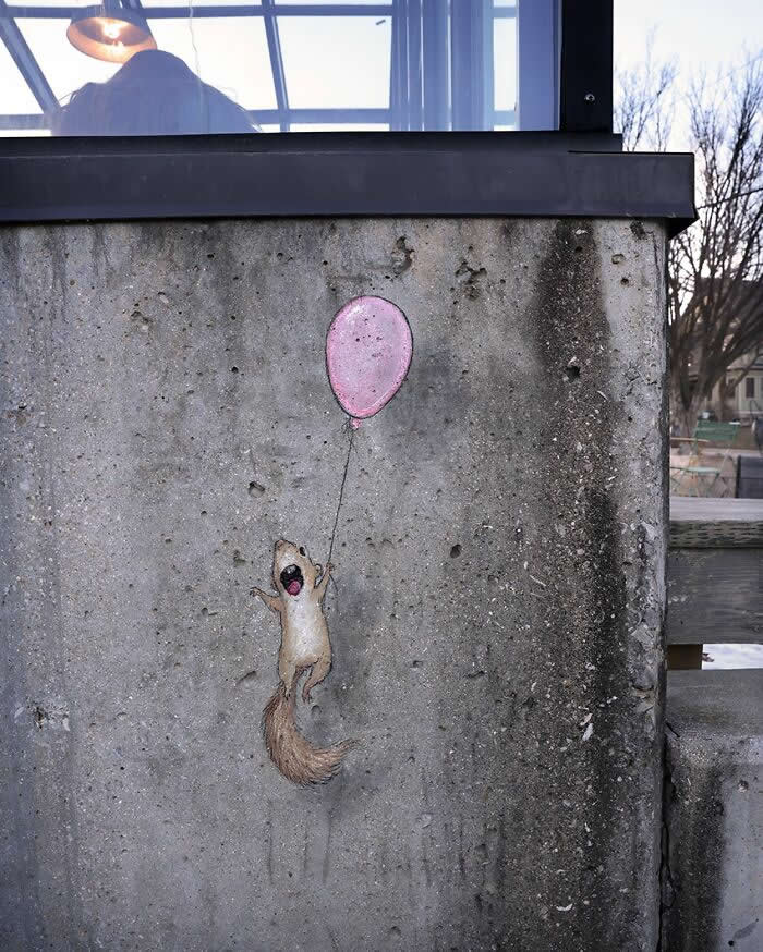 Magical Sidewalk Artworks by David Zinn That Bring Streets to Life