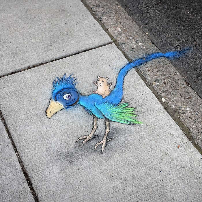 Magical Sidewalk Artworks by David Zinn That Bring Streets to Life