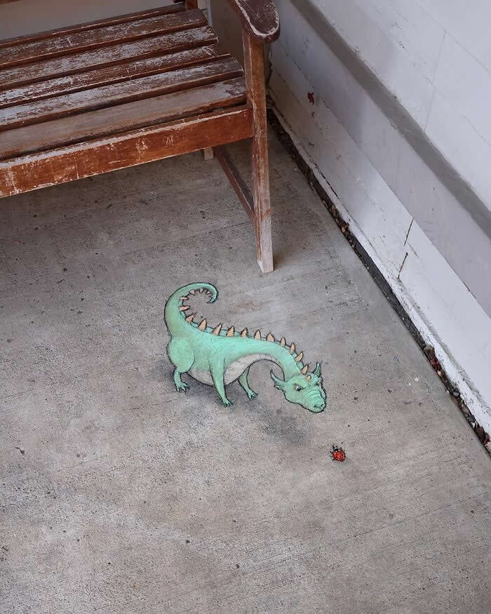 Magical Sidewalk Artworks by David Zinn That Bring Streets to Life