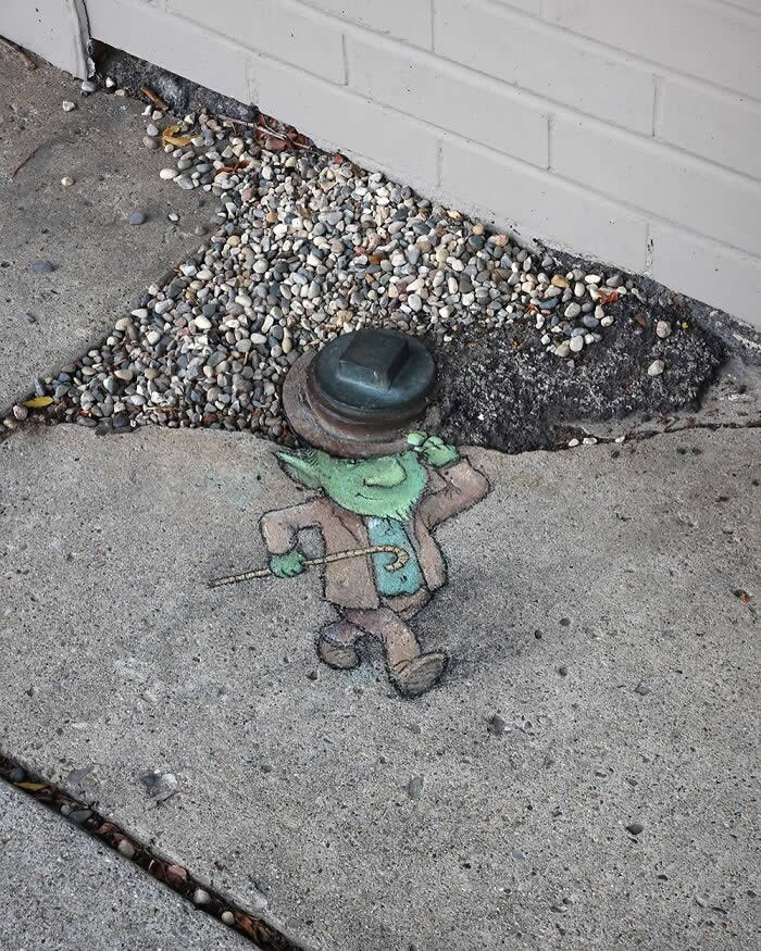 Magical Sidewalk Artworks by David Zinn That Bring Streets to Life